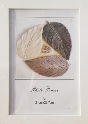 Рамка для фото, А3 белая пластик