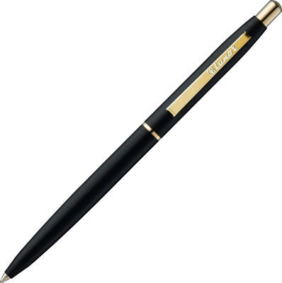 Ручка шариковая, 0,7мм, синяя, Luxor Sterling Ball Pen Black/Gold в подарочной упаковке