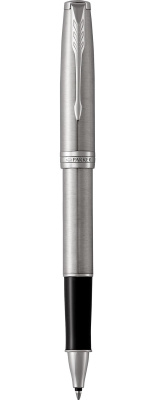 Ручка роллерная Parker Sonnet Stainless Steel CT, 0,8 мм F, черная 1931511