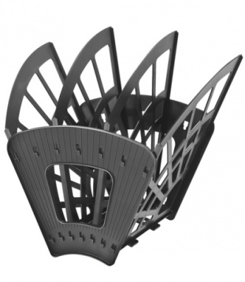 Лоток 4-х секционный(3 отделения) А4, вертикально-горизонтальное расположение, черный Стамм Эконом