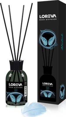 Освежитель-Аромадиффузор 110мл, Loreva с эфирными маслами с палочками, "Ангел"