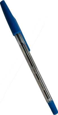Ручка шариковая, 0.7мм, синяя, корпус прозрачный Pilot