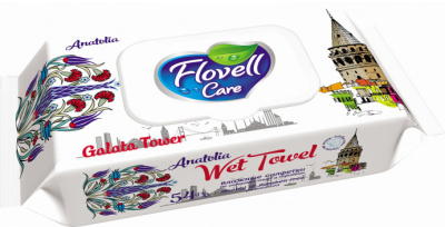 Салфетки влажные 54 шт, в уп, Flovell Care Anatolia