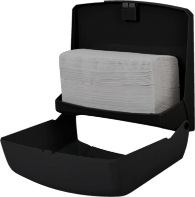 KALAM.KZ - Диспенсер для бумажных полотенец Z-сложения черный с окошком Vialli