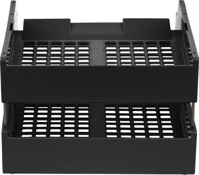 KALAM.KZ - Лоток горизонтальный А4, 2-х секционный, черный, Стамм Strong