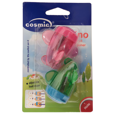 Точилка 1 отверстие, с контейнером, Cosmic 2 шт на блистере