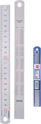 Линейка 20см, металлическая Deli