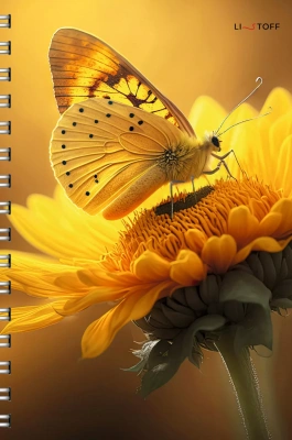 Тетрадь 96л, А4, клетка, евроспираль, "Подсолнух ", Эксмо