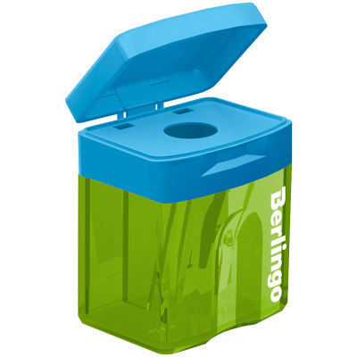 KALAM.KZ - Точилка 1 отверстие, с контейнером, пластик, ассорти "Fuze" Berlingo