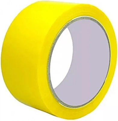 Лента клейкая 45ммх90м упаковочная,цветная, желтая яркая 