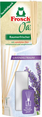 Освежитель-Аромадиффузор 90мл, Frosch с эфирными маслами с палочками, сменная "Лаванда"
