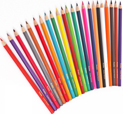 KALAM.KZ - Карандаши цветные 24 цвета, набор, картон.упаковка Foska