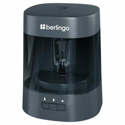 Точилка электрическая, 1 отверстие, с контейнером, черная,Berlingo "xBlade 300"