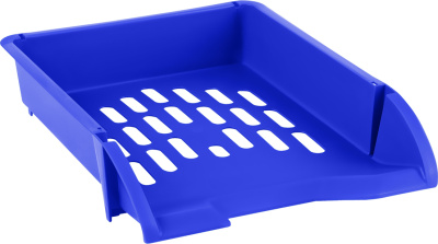 Лоток горизонтальный А4, синий Стамм Лидер