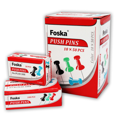 KALAM.KZ - Кнопки силовые, гвоздики для доски, 7x22мм, 50шт, цветные Foska