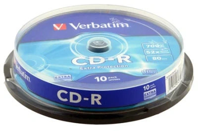 Диск CD-R Verbatim (43437) 700MB 10шт.в уп., незаписанный