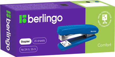 KALAM.KZ - Степлер №24/6, 26/6, 1-25л, пластик Berlingo "Comfort" корпус черный