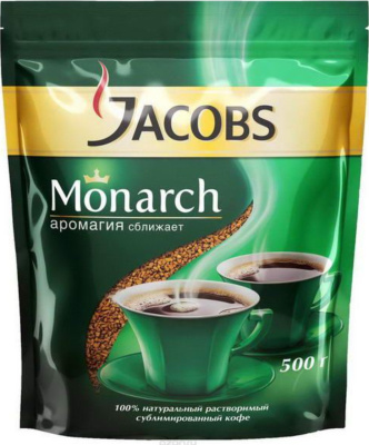 Кофе растворимый 500 г, JACOBS Monarch, м/у