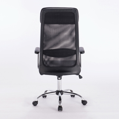 KALAM.KZ - Кресло офисное "Flight EX-540", хром, экокожа, сетка, черное, "Brabix"