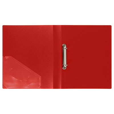 KALAM.KZ - Папка на 2 кольца, A4, 40мм, 700мкм, красная, пластик Стамм