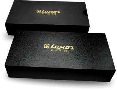 KALAM.KZ - Ручка шариковая 0,7мм, синяя, "Konark", корпус черный/золото, в подарочной упаковке Luxor