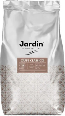 Кофе в зернах 1000 г, Jardin Classico средней обжарки арабика/робуста в мягкой упаковке с клапаном