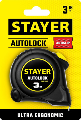 KALAM.KZ - Рулетка 3м/16мм AutoLock  с автостопом "STAYER "